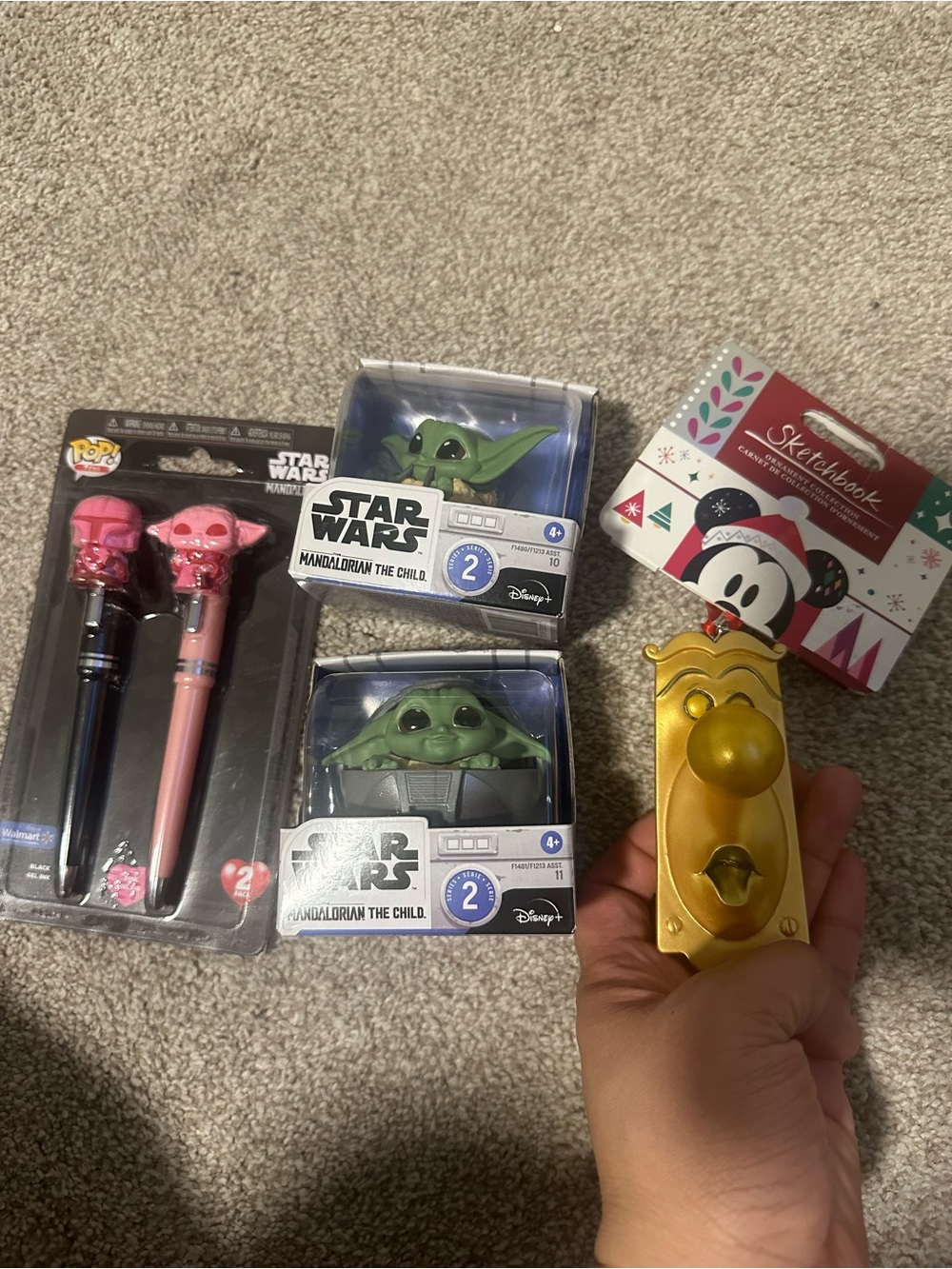 Star Wars Grogu Collectible Figure Toy,Funko pop pen and Disney Ornament